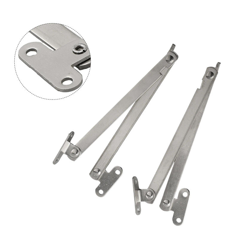 Description Picture 5 of item2pcs Stainless Steel Hinges Furniture Cabinet Door Support Hinges Folding 180 Degree Two-fold Strut Cabinet Door Support