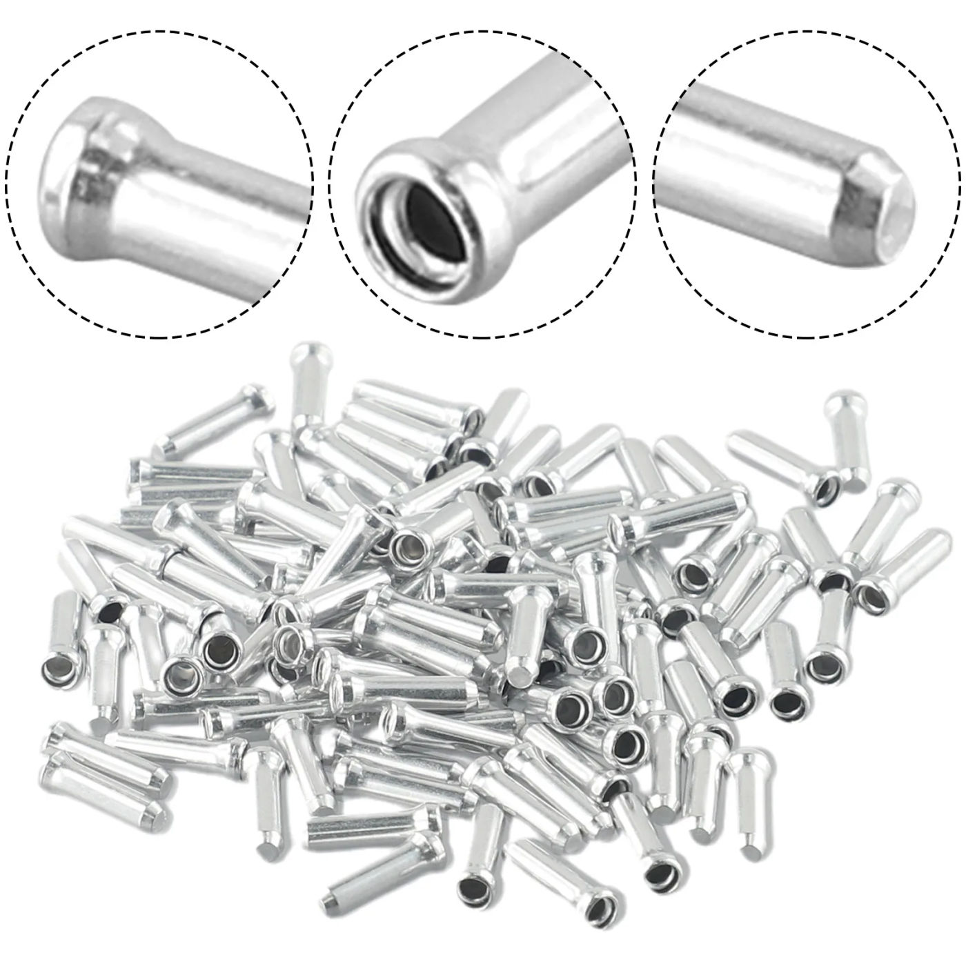 Description Picture 5 of itemTools BRAKE CABLE BICYCLE CRIMPS 100pcs BICYCLE BIKE Bike END MTB Portable Replacement SHIFTER TIPS Accessories