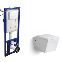 New bathroom wall hanging toilet hotel square porcelain wall mount wc