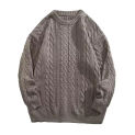 Lightweight Round Neck Sweater Comfortable Men Sweater Cozy Knitted Winter Sweater for Men Thick Long Sleeve Pullover Unisex