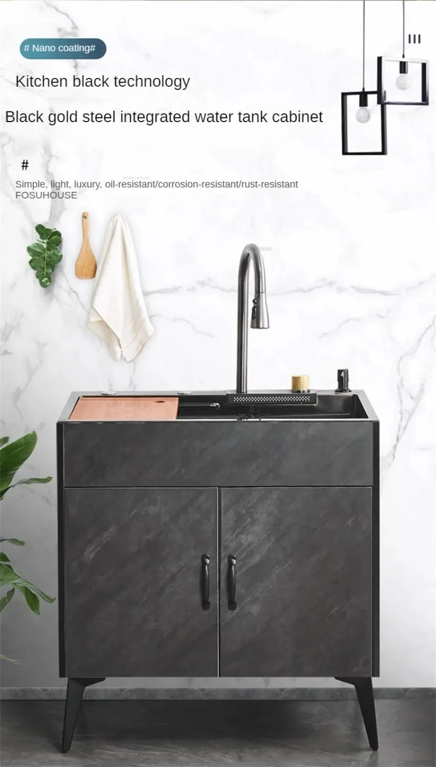 Description Picture 4 of itemNano Stainless Steel Kitchen Sinks Integrated Cabinet Home Wash Basin for Kitchen Simple Washing Sinks for Kitchen Accessories