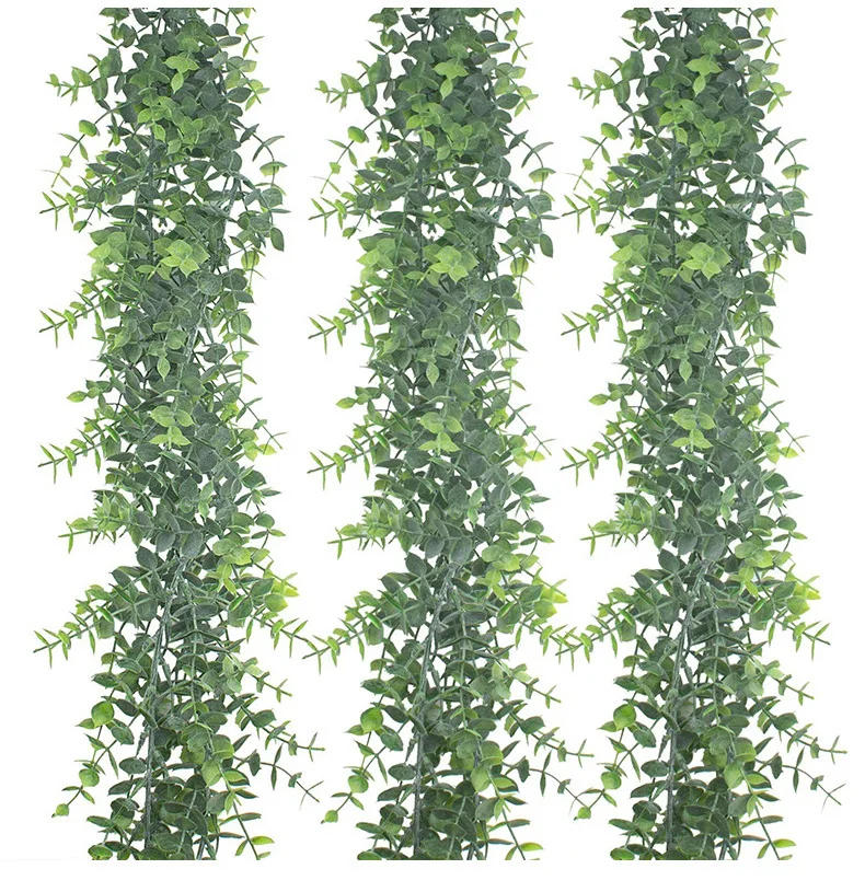 Description Picture 2 of item180cm Artificial Eucalyptus Garland Rattan for Wreaths DIY Wedding Decorations Arch Wall Backdrop Green Hanging Vine Fake Plants