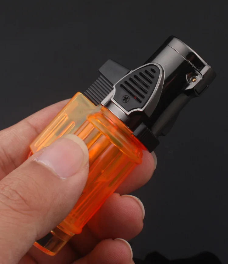 Description Picture 5 of itemVisible Gas Blue Flame Torch Turbo Lighter Spray Gun Electronic Lighter  Gas Lighter 1300C Butane Cigar Lighters Gadgets for Men