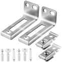 2 Packs Of Bi Fold Door Hardware Set Contains Top And Bottom Pivots Brackets And Guide Wheel