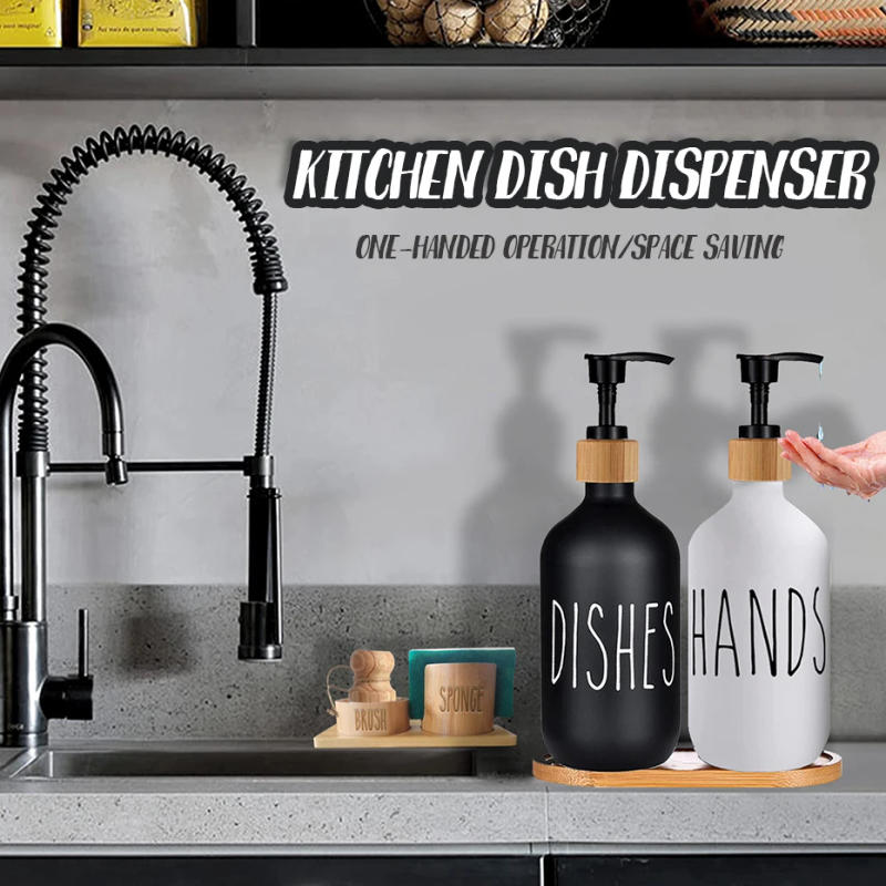 Description Picture 2 of itemKitchen Soap Dispenser Sink Brush Sponge Caddy Holder Tray Farmhouse Home Countertop Dish Hands Soap Bottle Kitchen Accessories
