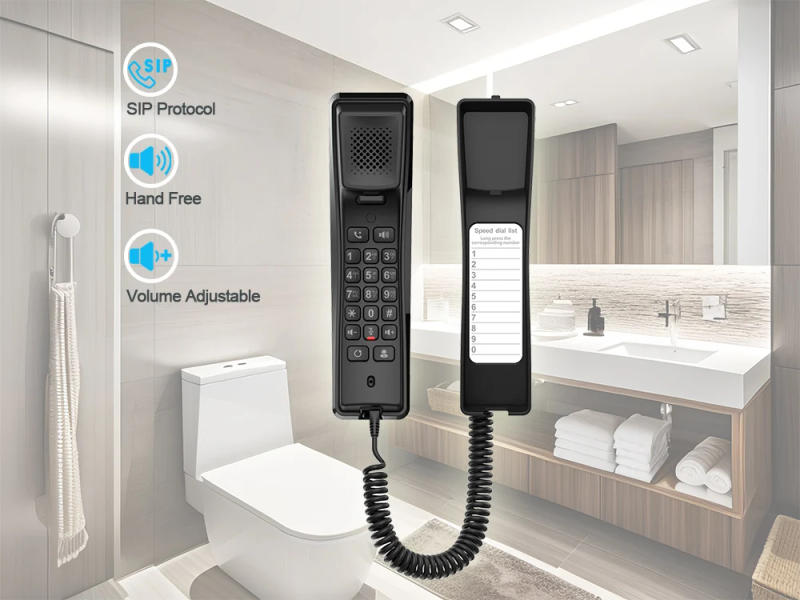 Description Picture 6 of itemFanvil Wall-mounted SIP Telephone for Bathroom Hotel Restroom Office Maison Home Handset VoIP Phone System Support 2 SIP Lines