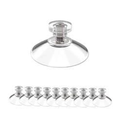 20pcs 32/41/53mm Suction Cup Glass Suction Pads with Thread M4 Clear Screw Hooks Sucker Wall Hanger Toothbrush Holder for Window