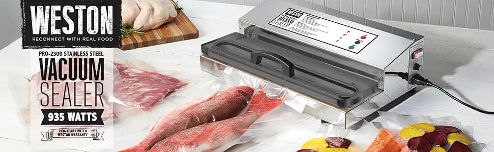Description Picture 2 of itemBrands Vacuum Sealer Machine for Food Preservation & Sous Vide, Extra-Wide 5mm Bar for Sealing Bags up to 16" Wide, 935 Watts, C