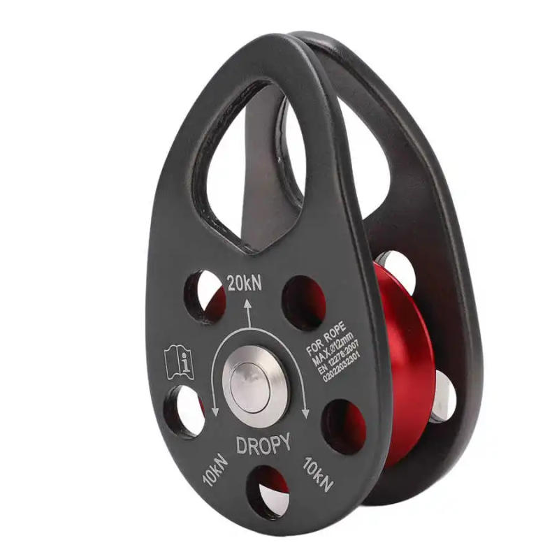 Description Picture 3 of item20KN Rock Climbing Pulley Aluminum Alloy Side Swing Pulley Heavy Duty Single Fixed Swing Pulley Climbing Accessories