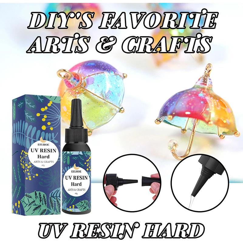 Description Picture 6 of itemClear Hard UV Resin Curing Epoxy Resin DIY Art Pendants For Handmade Jewelry DIY Mold Casting And Coating