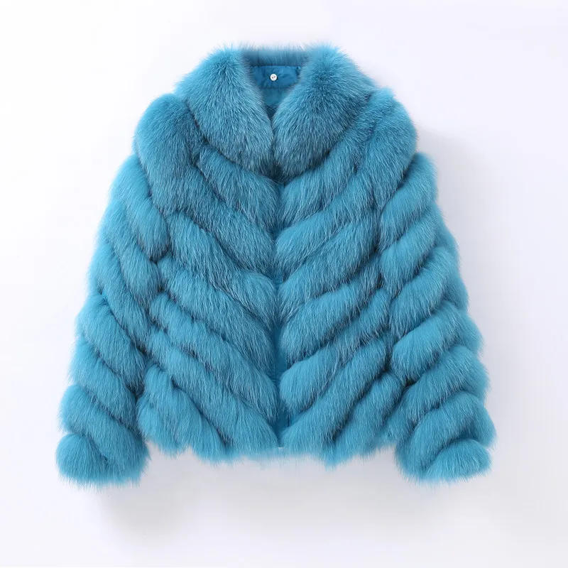 Description Picture 3 of itemWomen Winter Fox Fur Coat Jacket New Warm Double Side Parka CT261-1