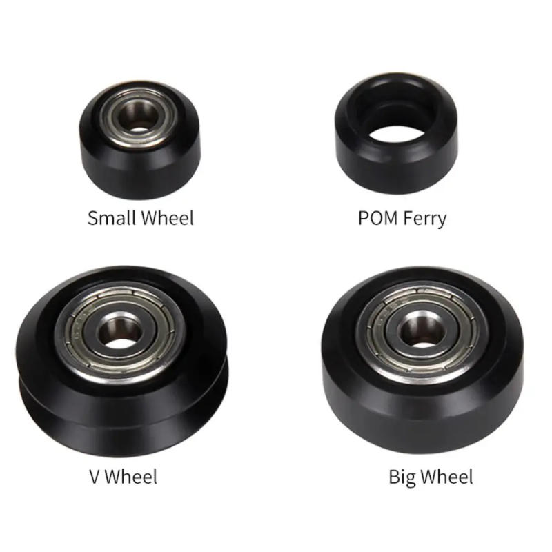 Description Picture 4 of item1Pc/5Pcs 625ZZ 625RS Bearing Pulley MR105zz Plastic POM Wheel Black Transparent Small Big V-Slot Models Idler Gear