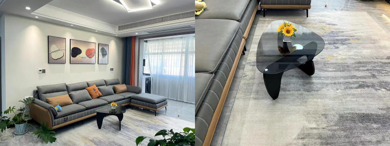 Description Picture 5 of itemNordic Minimalist Transparent Coffee Table Living Room Glass Coffee Table Light Luxury Solid Wood Furniture Coffee Table