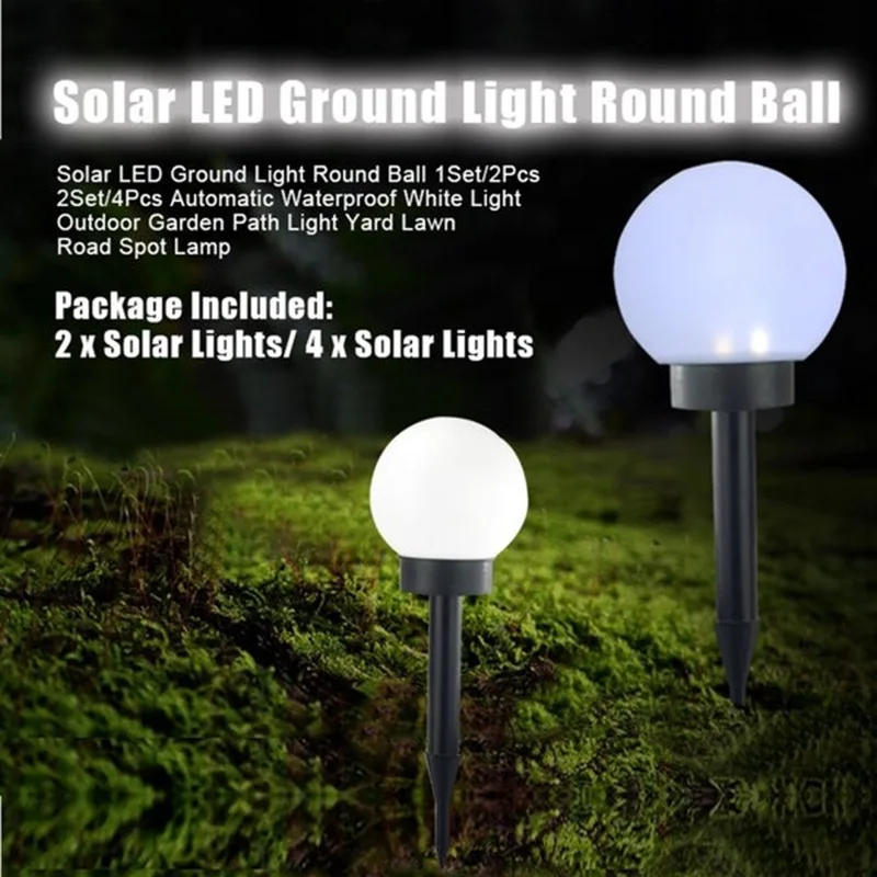 Description Picture 3 of item1/4/6/8PC Solar Powered LED Bulb Lamp Energy Light Waterproof Outdoor Garden Light Street Solar Panel Ball Lights Lawn Yard Lamp