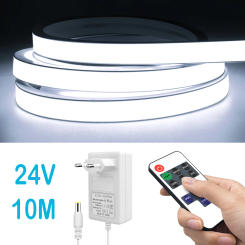 24V COB Neon Light LED Strip tiras de luces led para habitacion fita led With RF Remote Dimmer Silicone Tube neon led strip