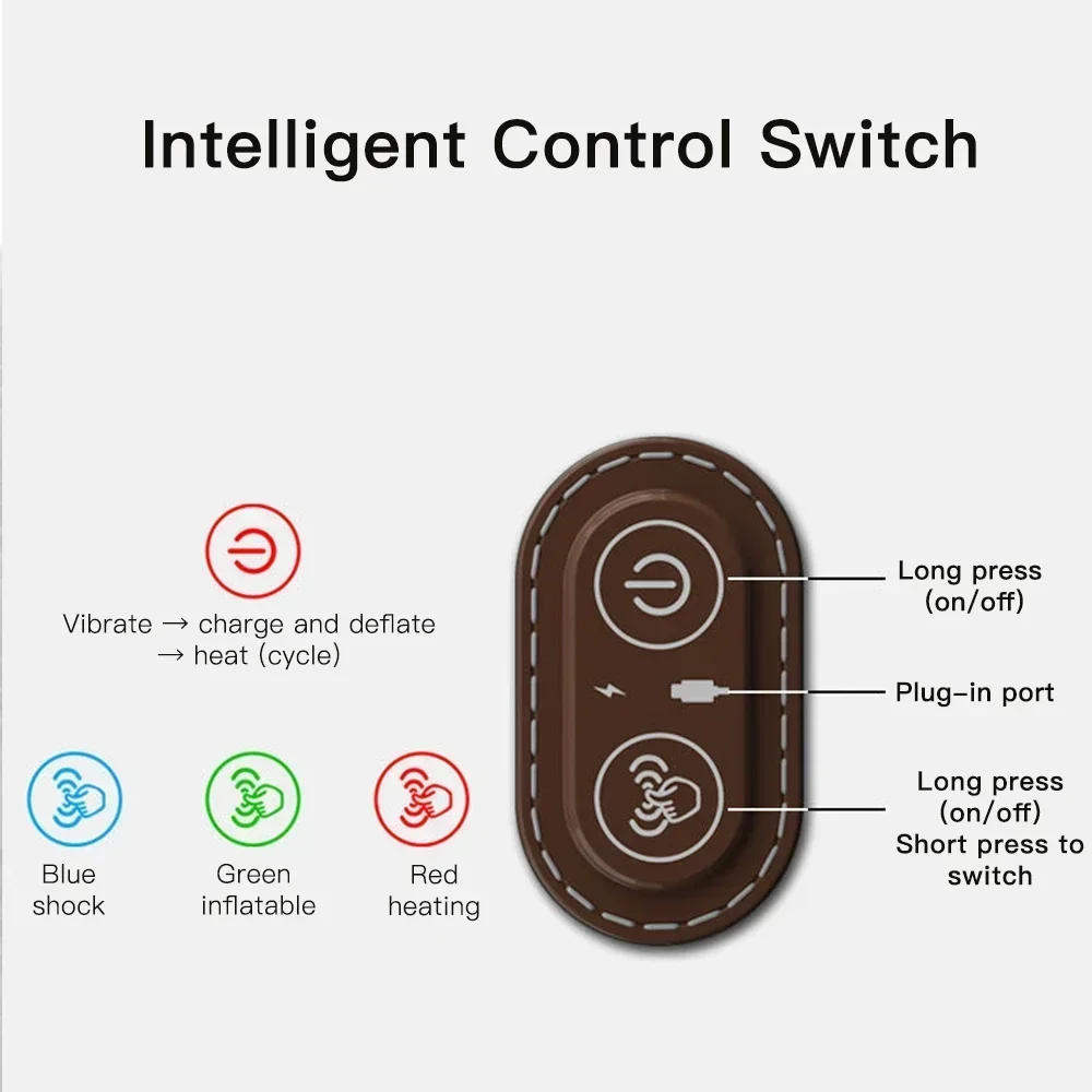Description Picture 4 of itemElectric Massager Cervical Pillow Hot Compress Vibration Massage Neck Traction Relax Sleeping Memory Foam Pillow Spine Support