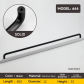 Al alloy-Black-800mm