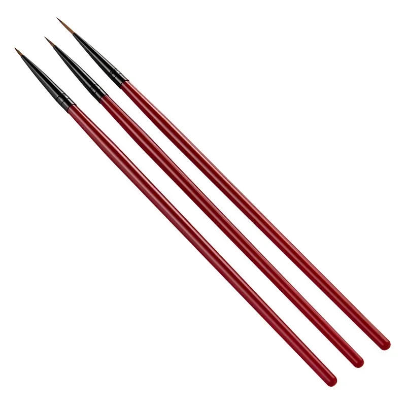 Description Picture 6 of item3Pcs/Set Nail Art Liner Painted Brush 3D Ultra-Thin French Stripe Nail Art Liner Brushes 5/7/11mm DIY UV Gel Tips Manicure Tool