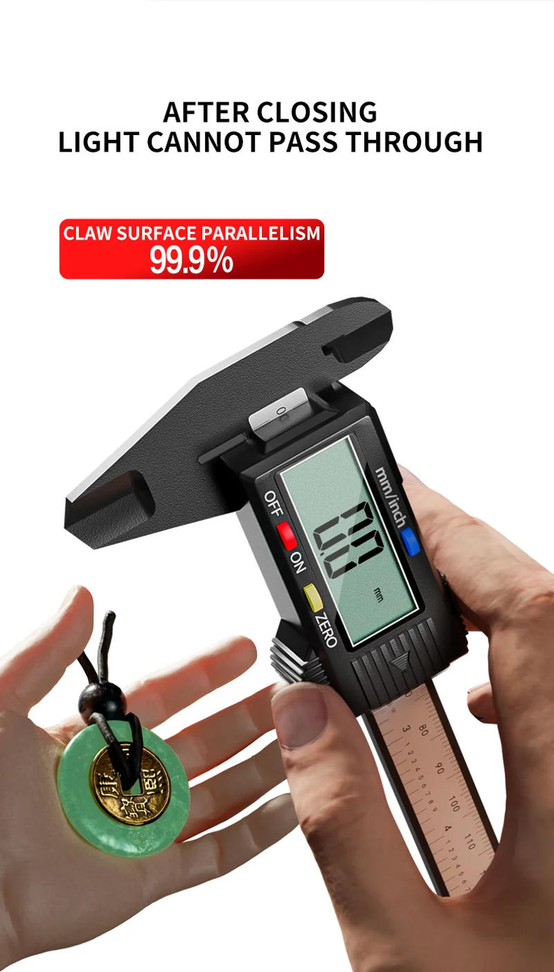 Description Picture 2 of item150mm/6 Inch Digital Caliper with 0.1mm Resolution - Professional Electronic Vernier Caliper and Measuring Tool for Precision Wo