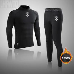 New Winter Thermal Underwear Sets Men Mock-Neck First Layer 2 Pieces Under Panties and Undershirts Warm Clothing ElasticS-3XL