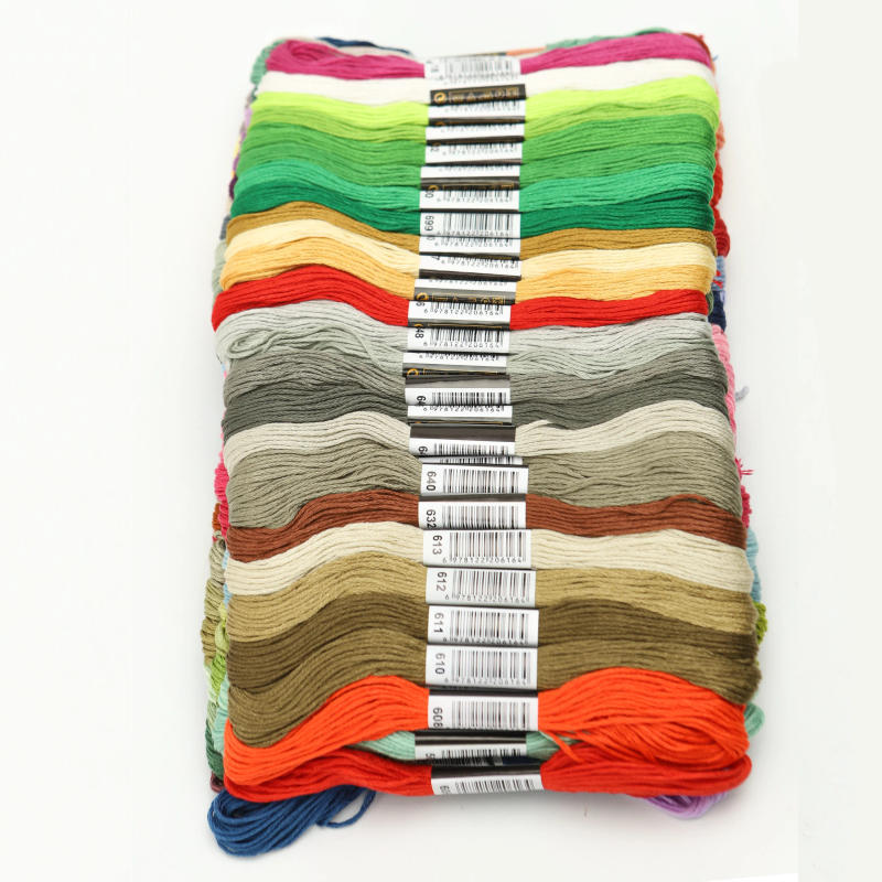 Description Picture 5 of item447 Pieces Set Cross Stitch Thread Embroidery Floss For Beginners DIY Craft Bracelet Craft8M Skein No Repeat Rainbow DMC Colors