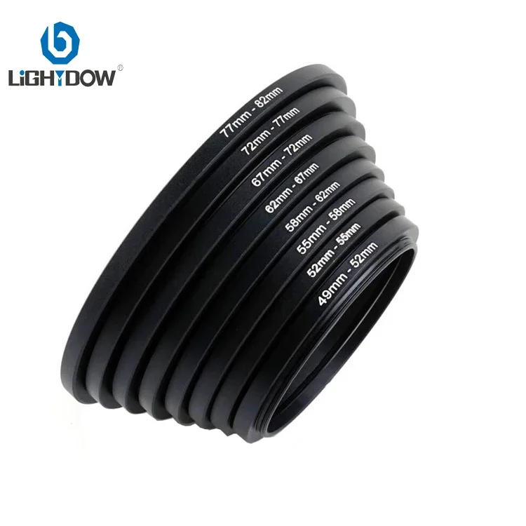 Description Picture 6 of itemLightdow Lens Filter Adapter Ring Step Up Metal Ring 49 mm 55 58 62 67 72 77 82 mm for UV ND CPL Camera Lens Hood etc