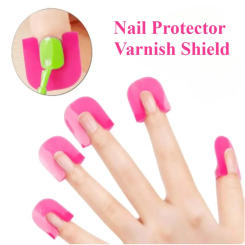 네일 26pcs/set G Curve Shape Nail Protector Varnish Shield Finger Cover Spill-Proof French Stickers Manicure Nail Art Tools Uñas