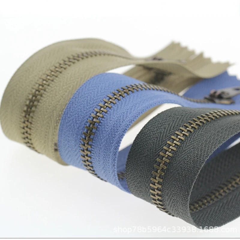 Description Picture 4 of item4# Copper Close-end Zippers Auto Lock Durable Zippers Thick Webbing Bags Garment Home Textile Accessories Sewing Supplies