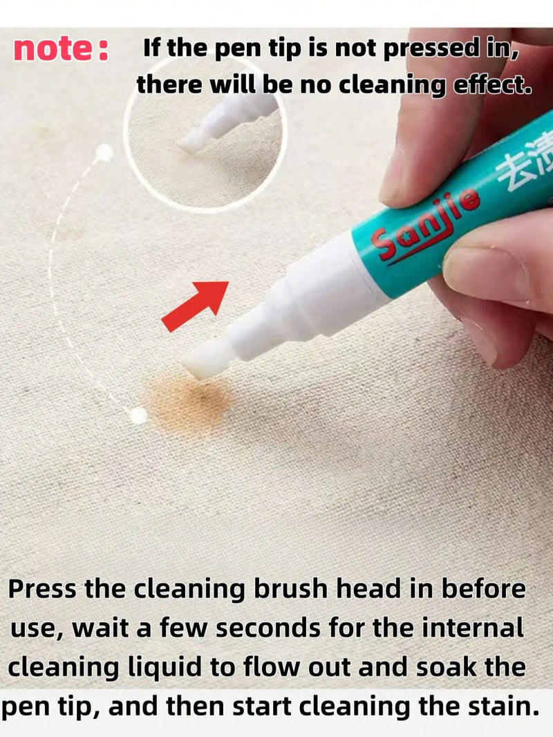 Description Picture 4 of item1-3pc Clothing Stain Removal Pen Magic Washing-free Clothes Bleach Pen for Removing Oil Wine Coffee Tea Stains on T-Shirt