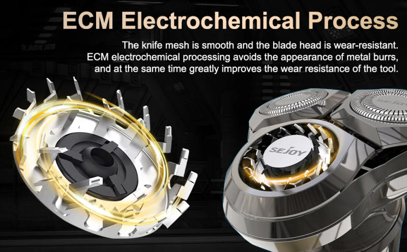 Description Picture 6 of itemSEJOY Anti-Pinch Electric Shaver Beard Trimmer 3D Rotary Razor Electric Razor for Men Waterproof