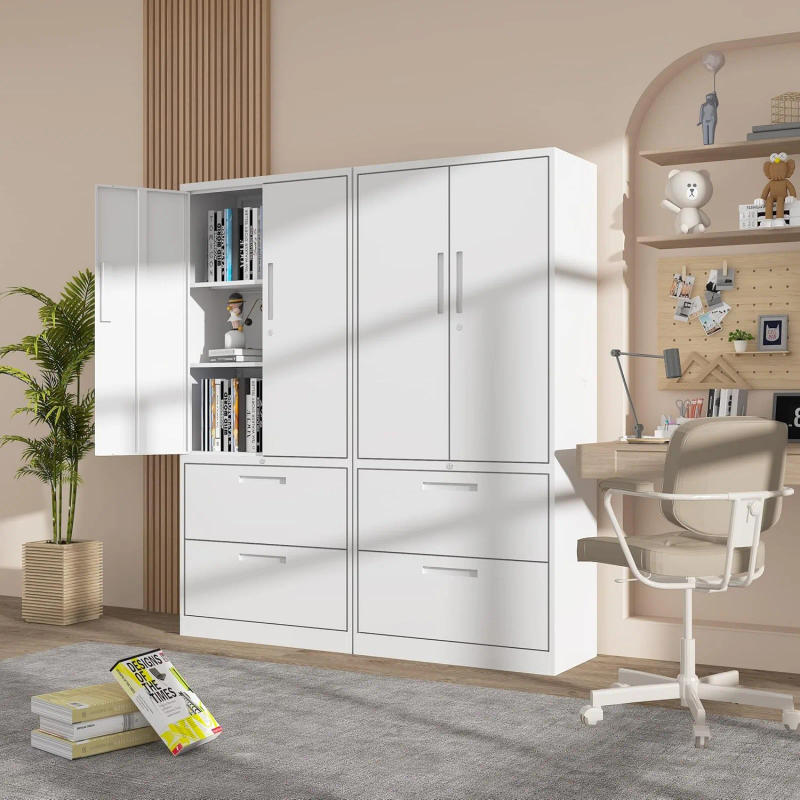 Description Picture 5 of itemUS Metal Storage Cabinet with Drawers, 71" File Cabinets for Home Office, Locking Steel Storage Cabinet with Doors and