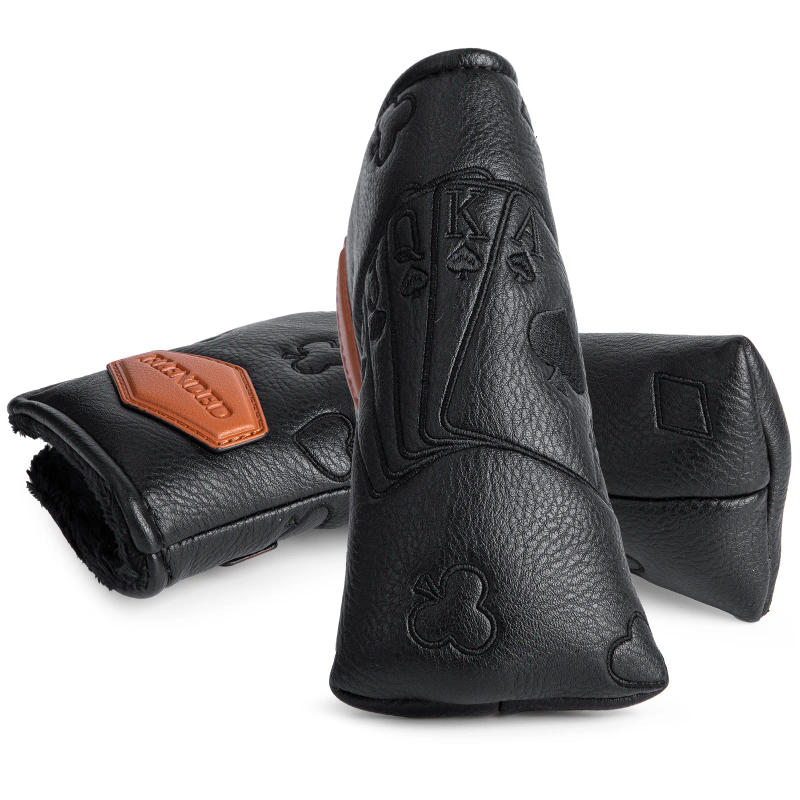 Description Picture 5 of itemBlack PU Leather Golf Blade Putter Covers Golf Headcover Putter Head Cover for Blade Putters Golf Head cover with Magnet Fit For