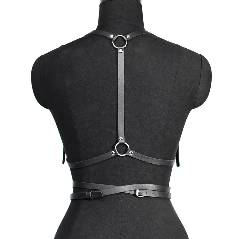 Description Picture 6 of itemWomen Fashion Harness Belt Body Harness Corset Leather Lingerie Gothic Fetish Clothing Harness Accessories Suspenders for Women
