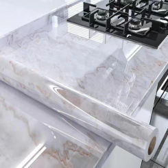 Self Adhesive Lmitation Marble Sticker Waterproof,Oilproof High Temperature Resistant Kitchen Furniture Refurbished Wallpaper
