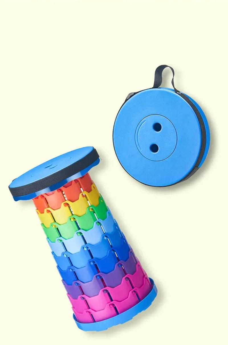 Description Picture 3 of itemPortable Folding Telescopic Stool Lightweight Plastic Subway Queuing Chair Outdoor Camping Chair Fishing Seat with Carry Bag