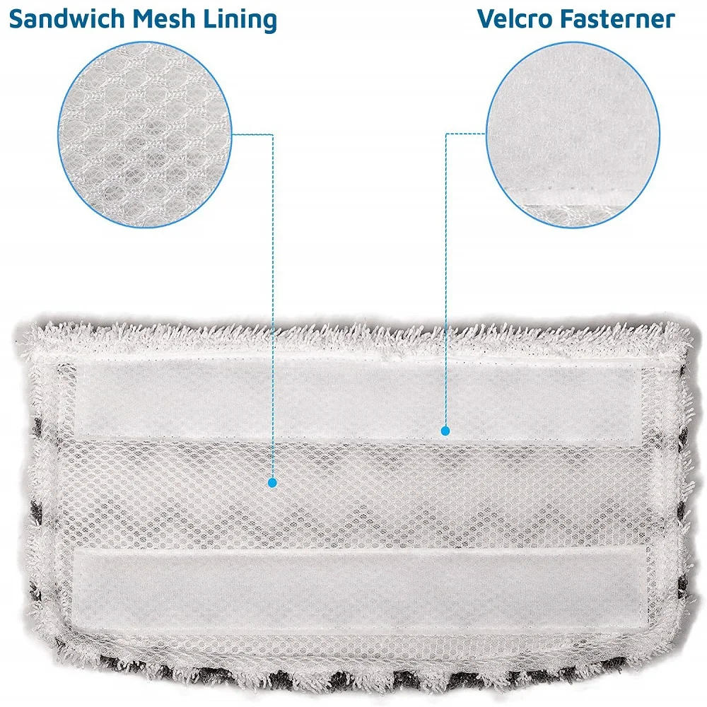 Description Picture 3 of itemSteam Mop Pads Washable Replacement Steamer Mop Pads with All Hard Floors for Shark S1000 S1000A S1000C S1000WM S1001C