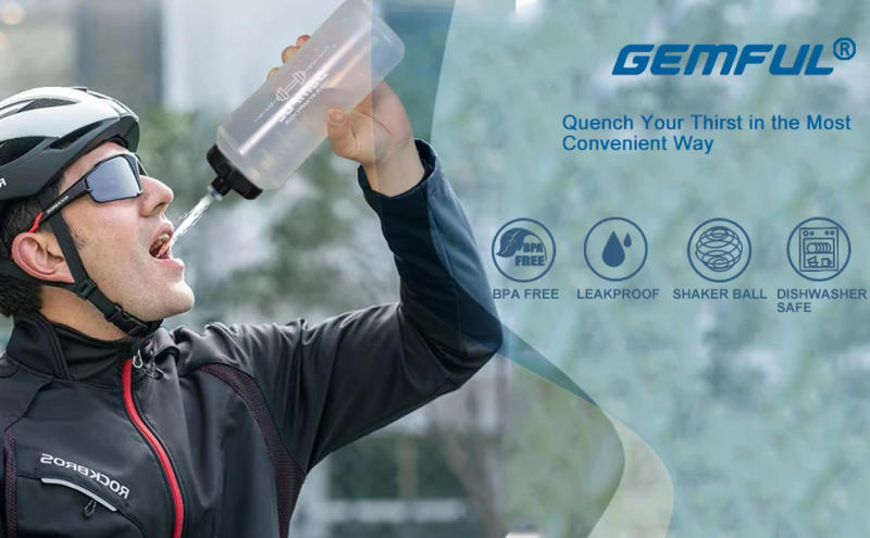 Description Picture 2 of item32oz Quick Squeeze BPA-Free Sports Water Bottles with Shaker Cup Wire Whisk Squirt Hydration Drink Kettle for Gym Fitness