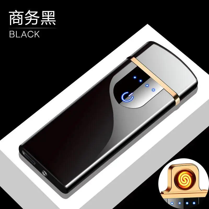Description Picture 3 of itemMetal Electric USB Lighter Windproof Arc Cigarette Lighter Rechargeable Smoking Accessories Men Cool Gift Plasma Touch Lighters