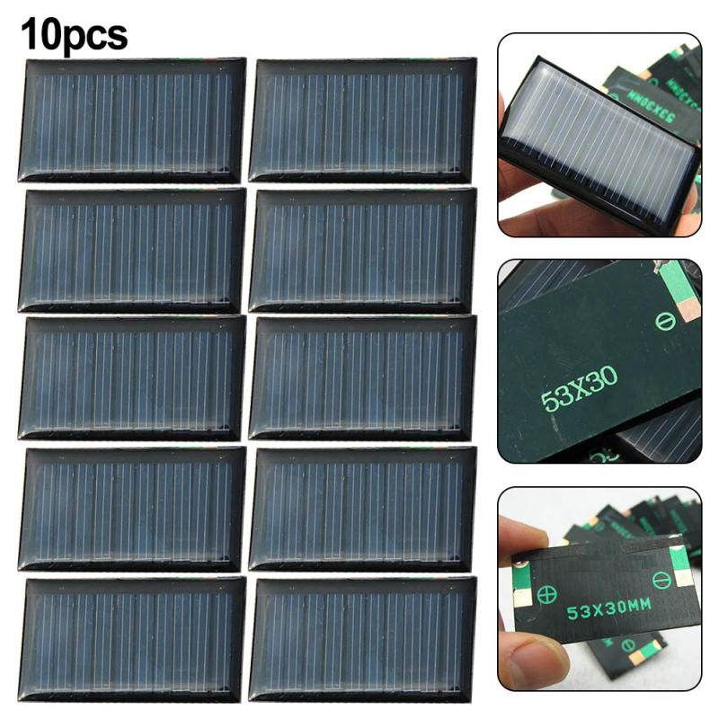 Description Picture 2 of item10Pcs/Lot 53x30mm 5V 30mA Solar Panel Micro Mini Small Power Solar Cells Panel DIY Electronics Sun Panel Accessories New
