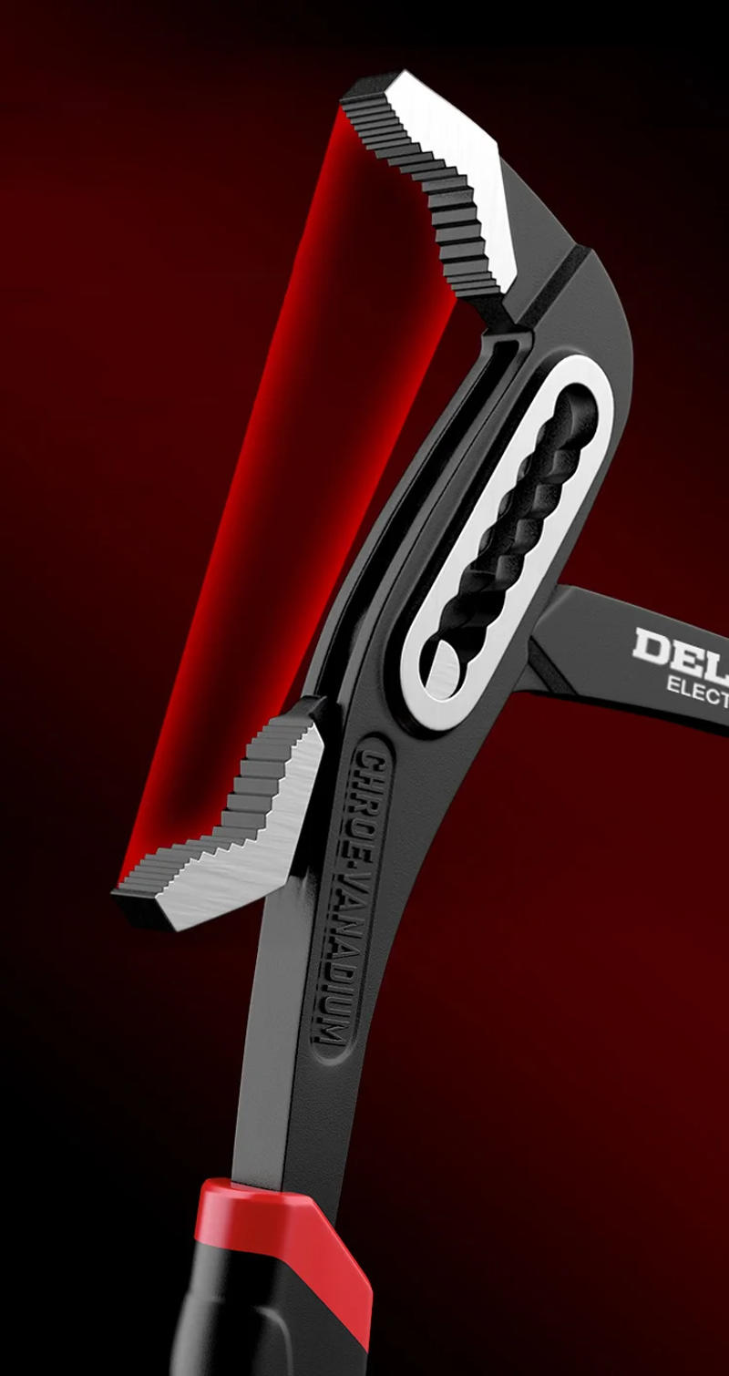 Description Picture 4 of itemDELIXI ELECTRIC Water Pump Pliers , Pipe Wrench Large Opening 7-Speed Adjustable,for Indoor Pipelines Agriculture Machinery