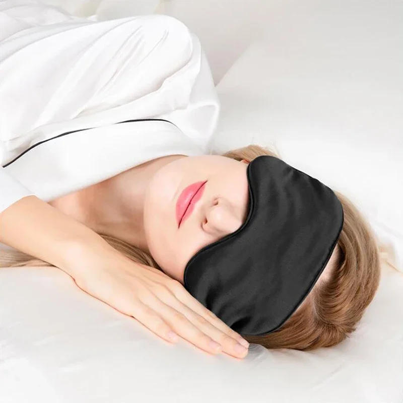 Description Picture 6 of itemImitated Silk Eye Patch Shading Sleep Eye Mask Eyepatch Travel Relax Cover Eyeshade Health Sleeping Shield Eye Care Tools