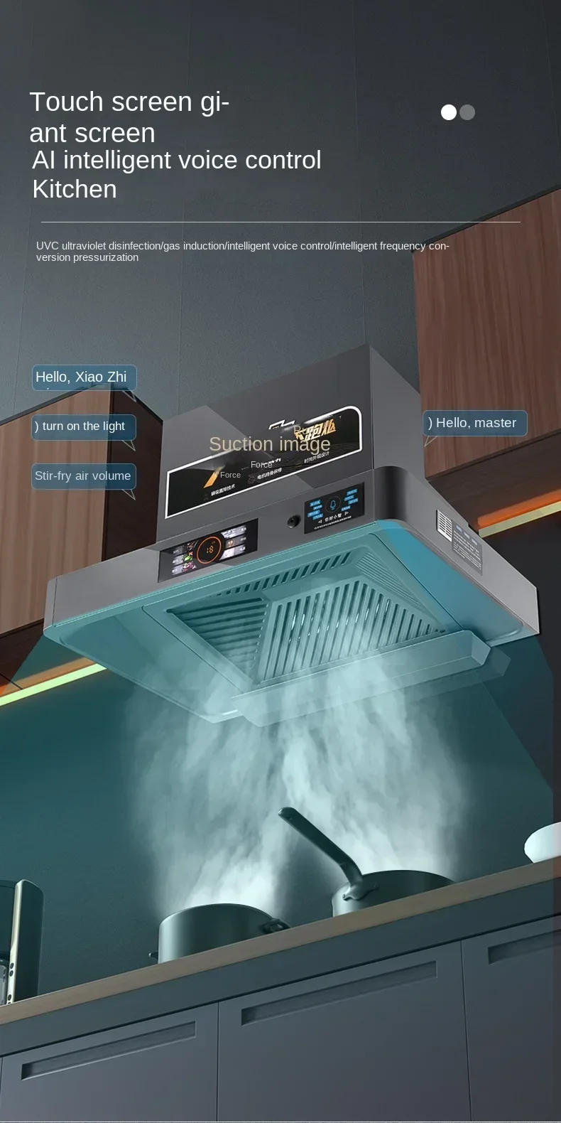 Description Picture 3 of item220V  small range hood,Range Hood for Small Kitchen - Top Suction to Keep Your Home Smoke-free A C