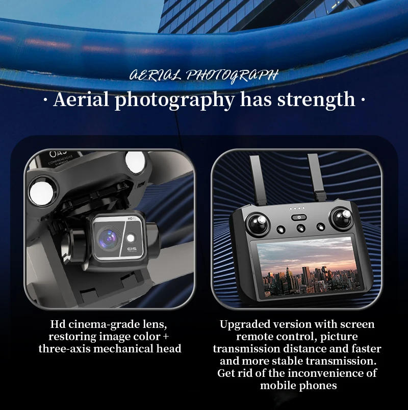 Description Picture 4 of itemNEW KF104 MAX-S GPS Drone 4K Professional 3-Axis Gimbal Obstacle Avoidance 6KM EIS Drones With Camera Foldable RC Quadcopte