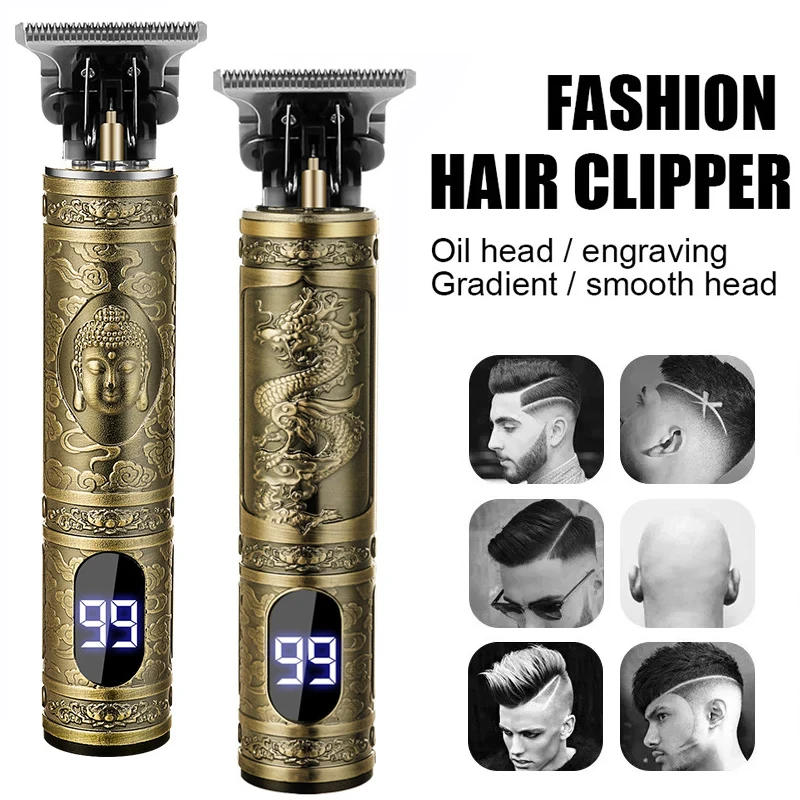 Description Picture 5 of itemT9 Electric Hair Clippers Vintage Hair Trimmer Barber Hair Cutting Machine Mens Gifts Beard Shavers Shaving Machine