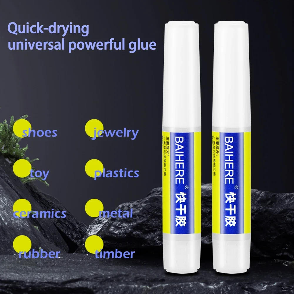 Description Picture 4 of item502 Super Glue Instant Quick-drying Cyanoacrylate Adhesive Leather Rubber Wood Metal Strong Bond Liquid Glue Tool 2g
