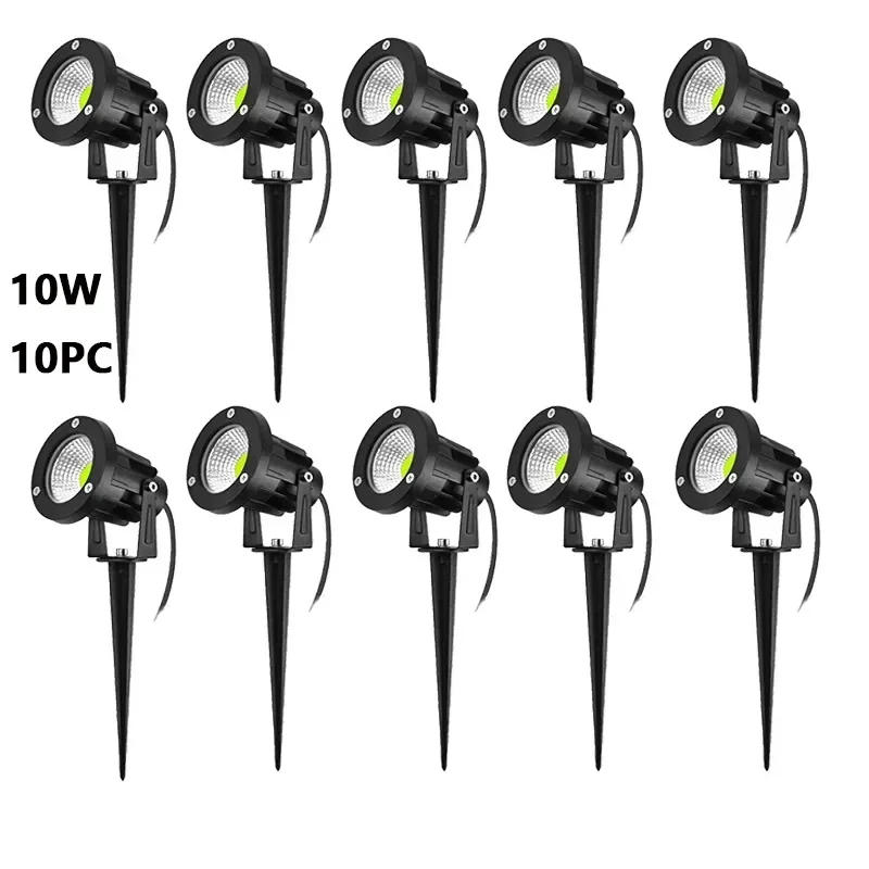 Description Picture 2 of item4-6PCS Outdoor IP65 LED Garden Lawn Light 10W Spike Landscape Lamp AC DC12V24V Path Bulb Warm White Green Spot Lights 220V110V