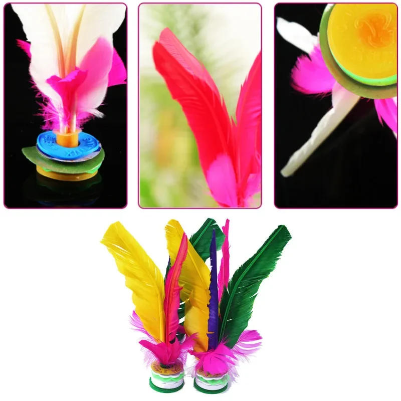 Description Picture 4 of item2pcs China kick shuttlecock Fitness Entertainment Footbal Foot Kick Fancy Goose Feather Shuttlecock For Physical Exercise