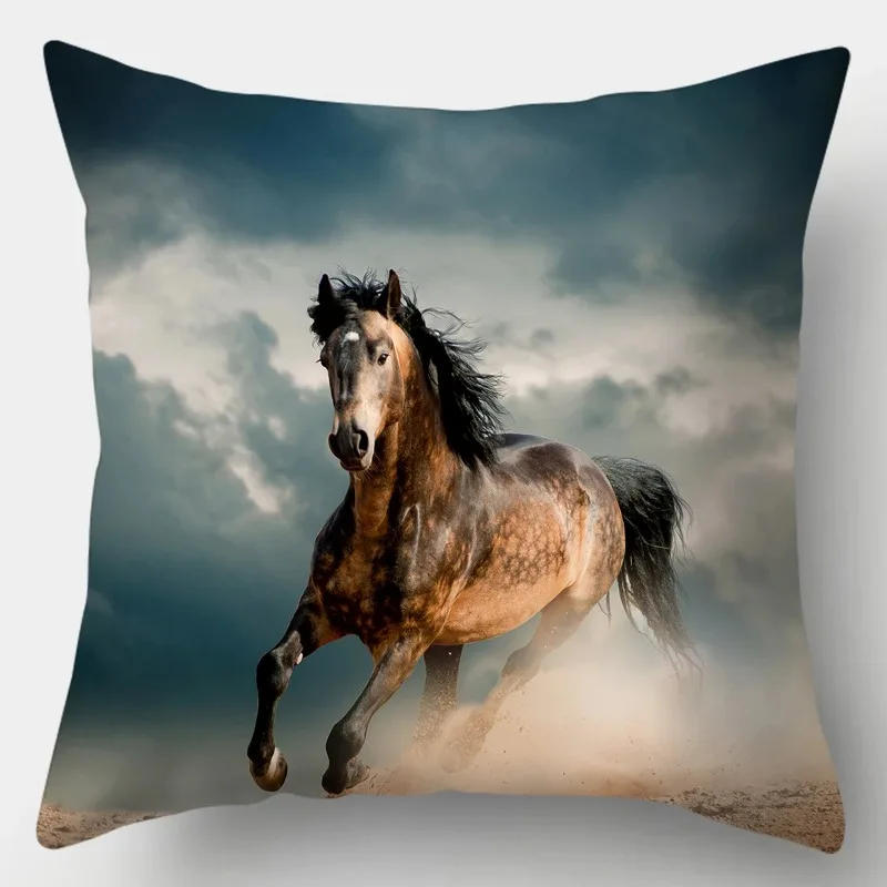 Description Picture 6 of item45x45cm Pillow Case Home Decor Pillows Covers Sofa Bedroom Wild Animal Pillow Case Pillows Lion Horse Tiger Pillowcase
