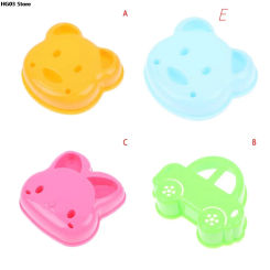 1PC Sandwich Mould Bear Cat Rabbit Car Shaped Bread Mold Cake Biscuit Embossing Device Crust Cookie Cutter Baking Pastry Tools