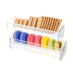 U/V Shape Cracker Food Display Stand Serving Tray Clear Acrylic Snack Biscuit Holder Dessert Appetizer Serving Tray Dublin Tray